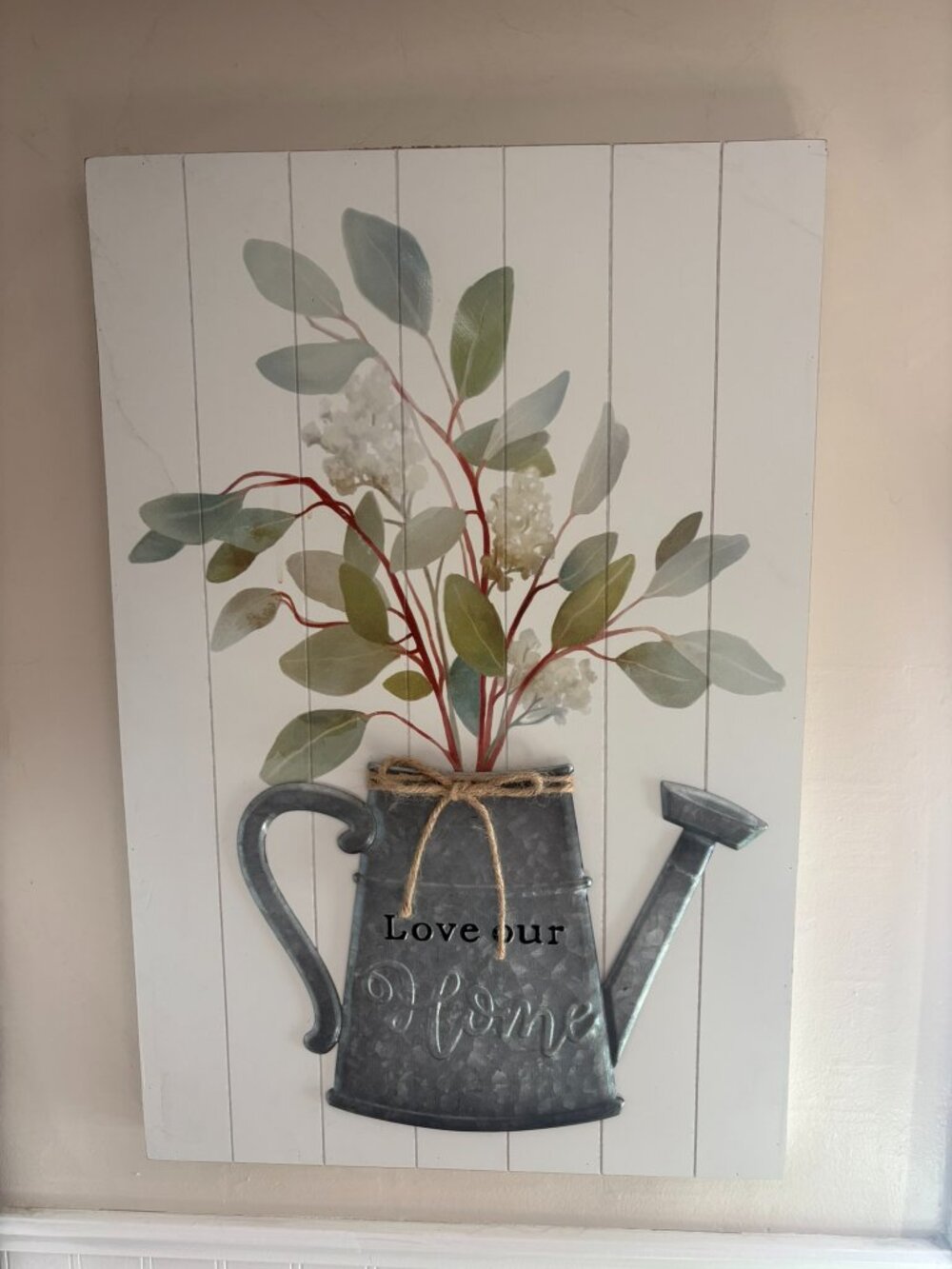 Farmhouse picture/wall decor flowers galvanized metal